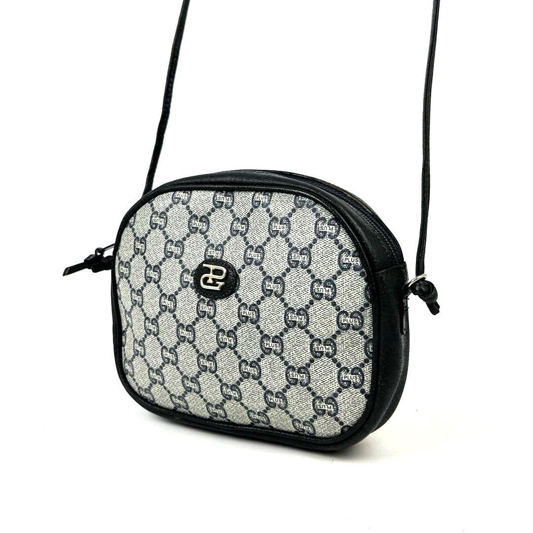 美品 GUCCI レザー ショルダーウォレット GG柄 シマレザー 斜め掛け 茶 美品 GUCCI グッチ ショルダーバッグ クロスボディ 肩掛け 斜め