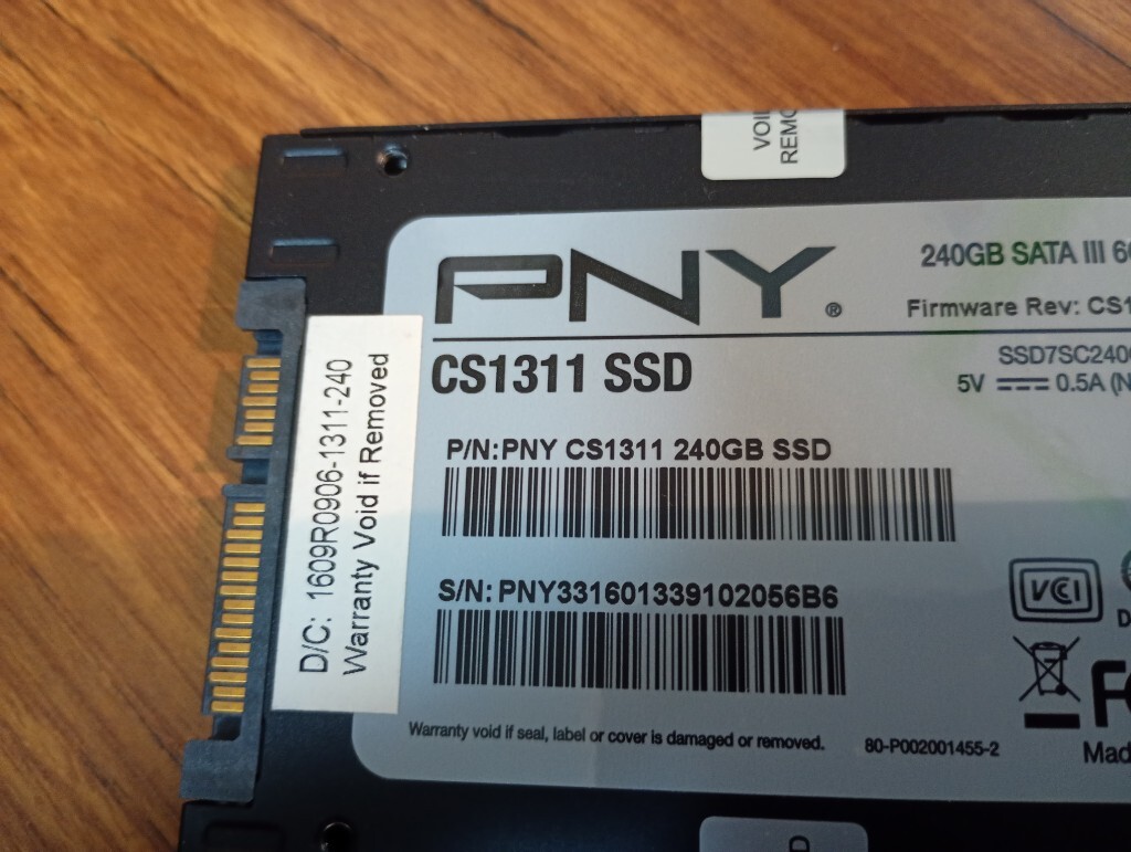 ■ SSD ■ 240GB （14330時間）　PNY　米国　正常判定　送料無料_画像4