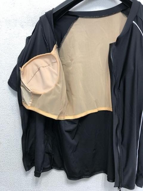 новый товар *6L! чёрный серия! раздельный . целый купальный костюм! короткий рукав! передний открытие!*Q136