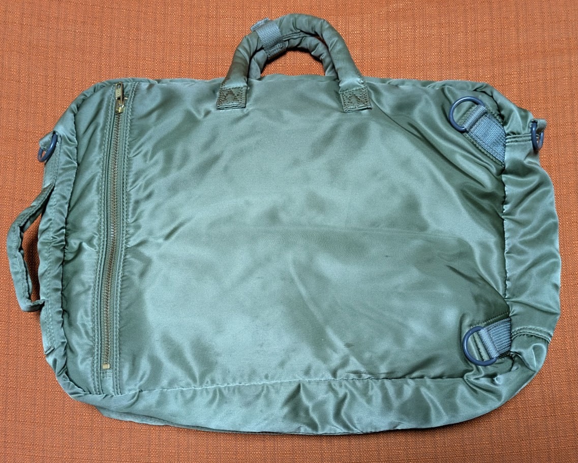 廃盤！ポーター タンカー セージグリーン 3way ビジネスバッグ リュック 新型・ほぼ未使用 ポーター タンカー 3way ビジネスバッグ