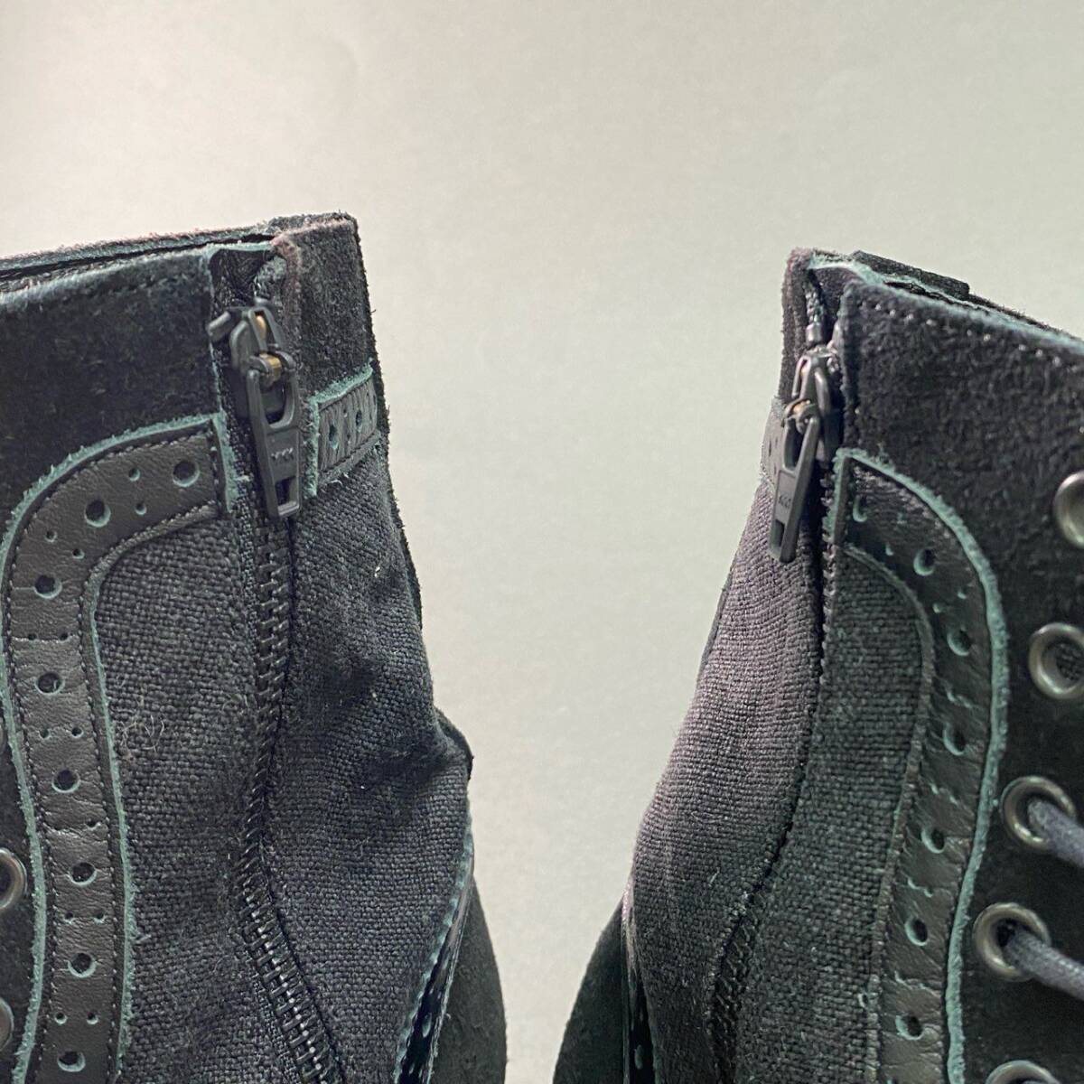 3f27 《美品》 Y's ワイズ レースアップブーツ 1 ブラック Yohji Yamamoto ヨウジヤマモト シューズ 厚底_画像5