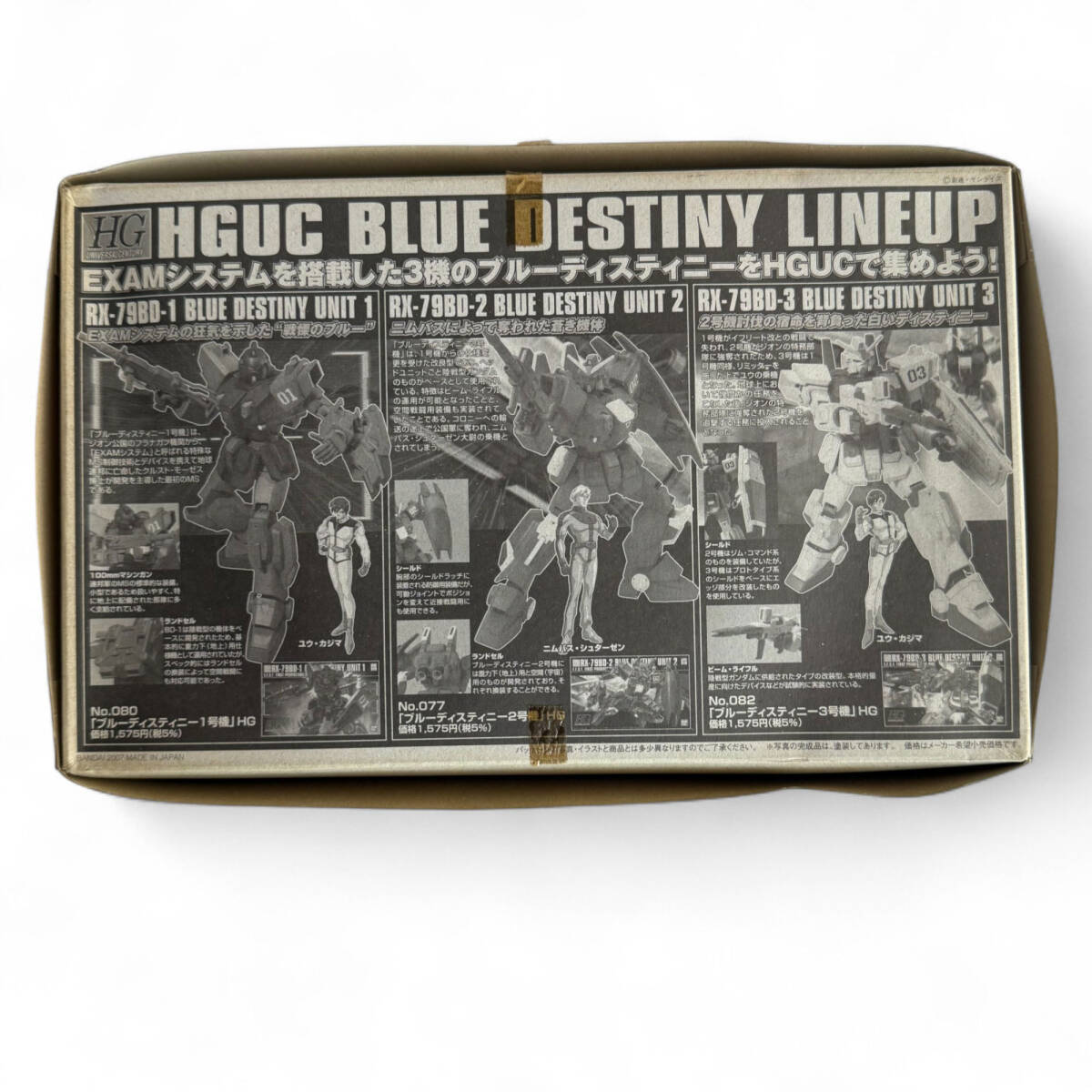N7-975【未組立】HG 1/144 RX-79BD-3 BLUE DESTINY UNIT 3 ブルーディスティニー3号機 ガンプラ プラモデル_画像5