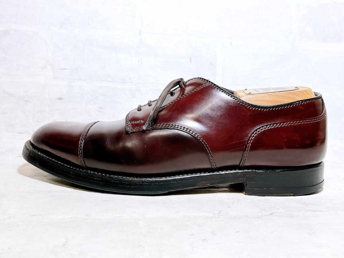 数回着【極美品】Alden オールデン 最高級 コードバン バーガンディ US8 箱 シューツリー付【極美品】Alden オールデン 最高級 コード