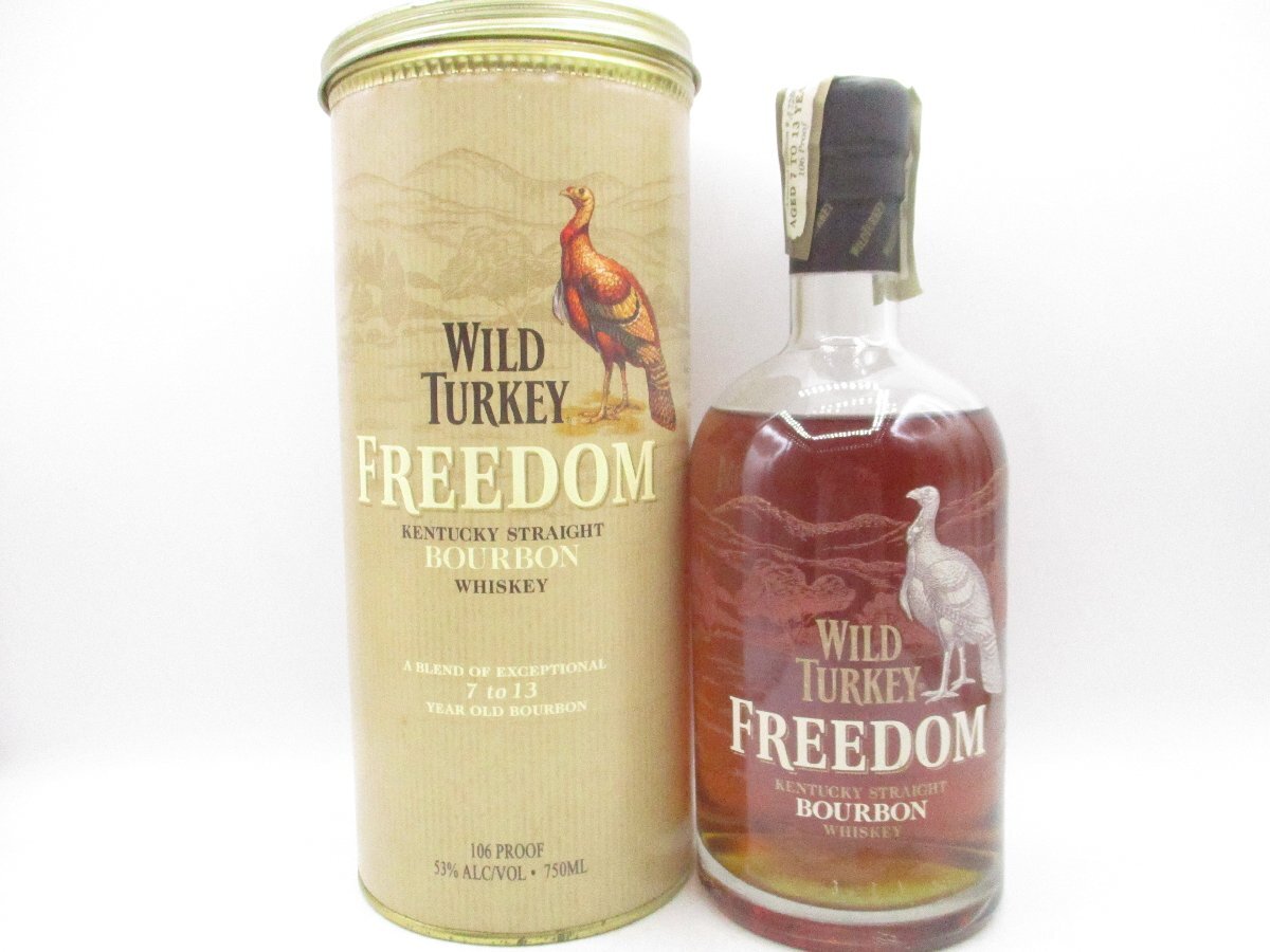 ワイルドターキーのケンタッキーストレートバーボンウイスキー「FREEDOM」 同梱不可 1円~WILD TURKEY FREEDOM ワイルド ターキー