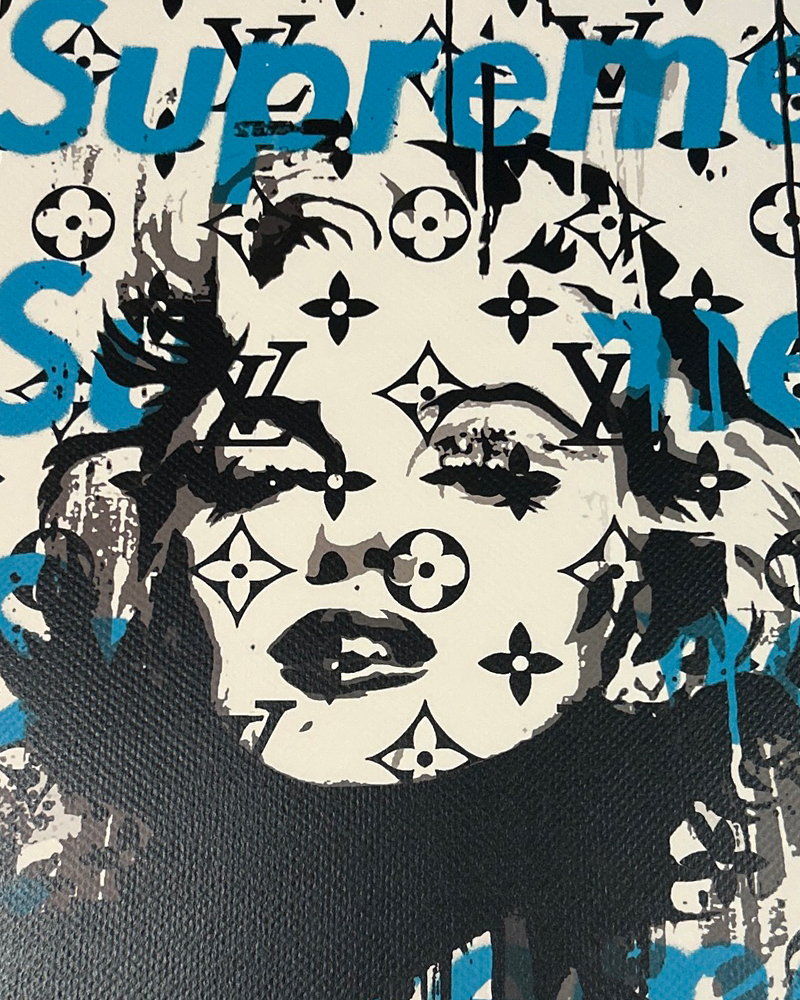 DEATH NYC作品 モンローとスヌピーアートポスター ポップアート 世界限定100枚 DEATH NYC マリリン・モンロー LOUISVUITTON ルイ