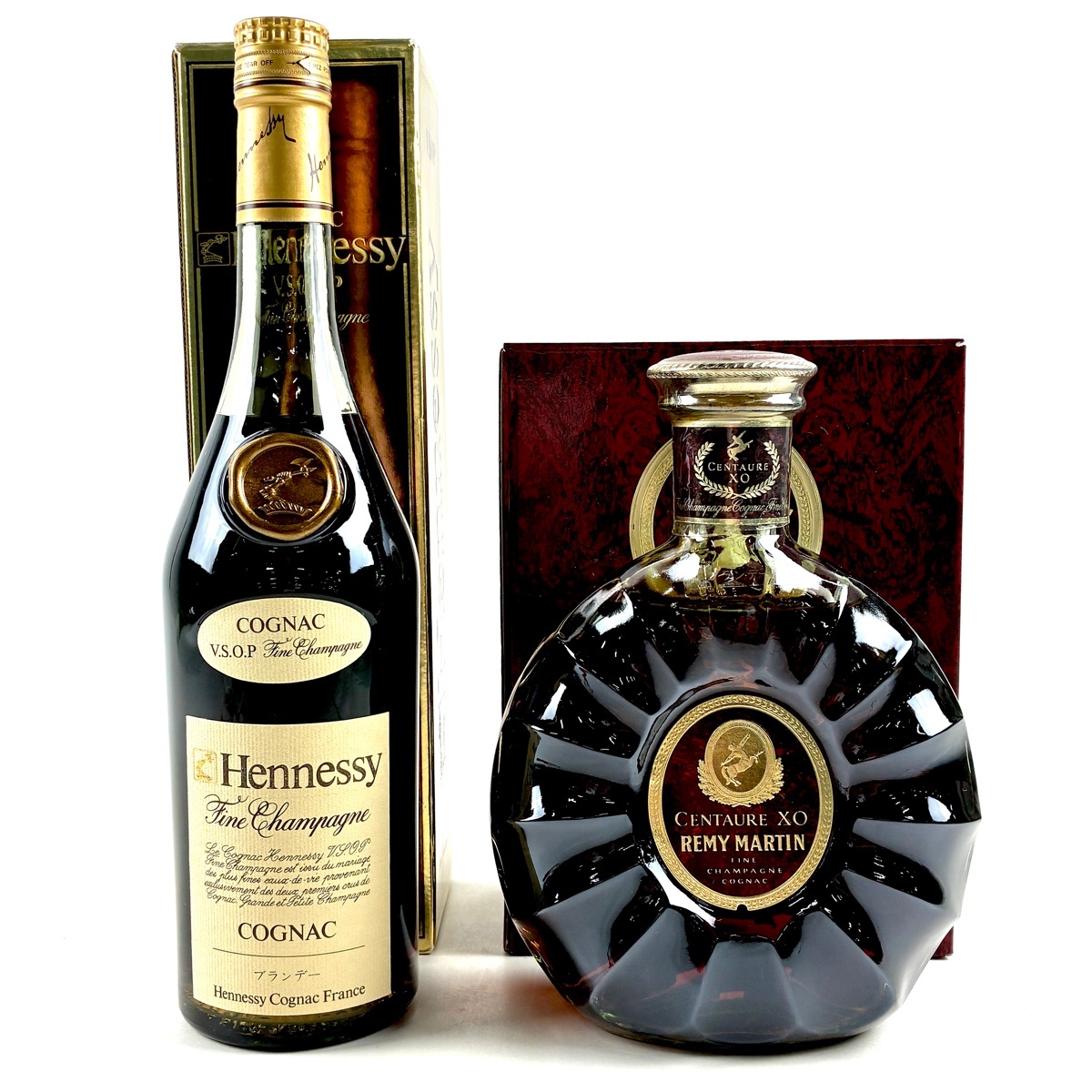ブランデー古酒ヘネシーブラスドール レミーマルタンVSOP 2本セット 2本 ヘネシー VSOP ファイン シャンパーニュ グリーンボトル