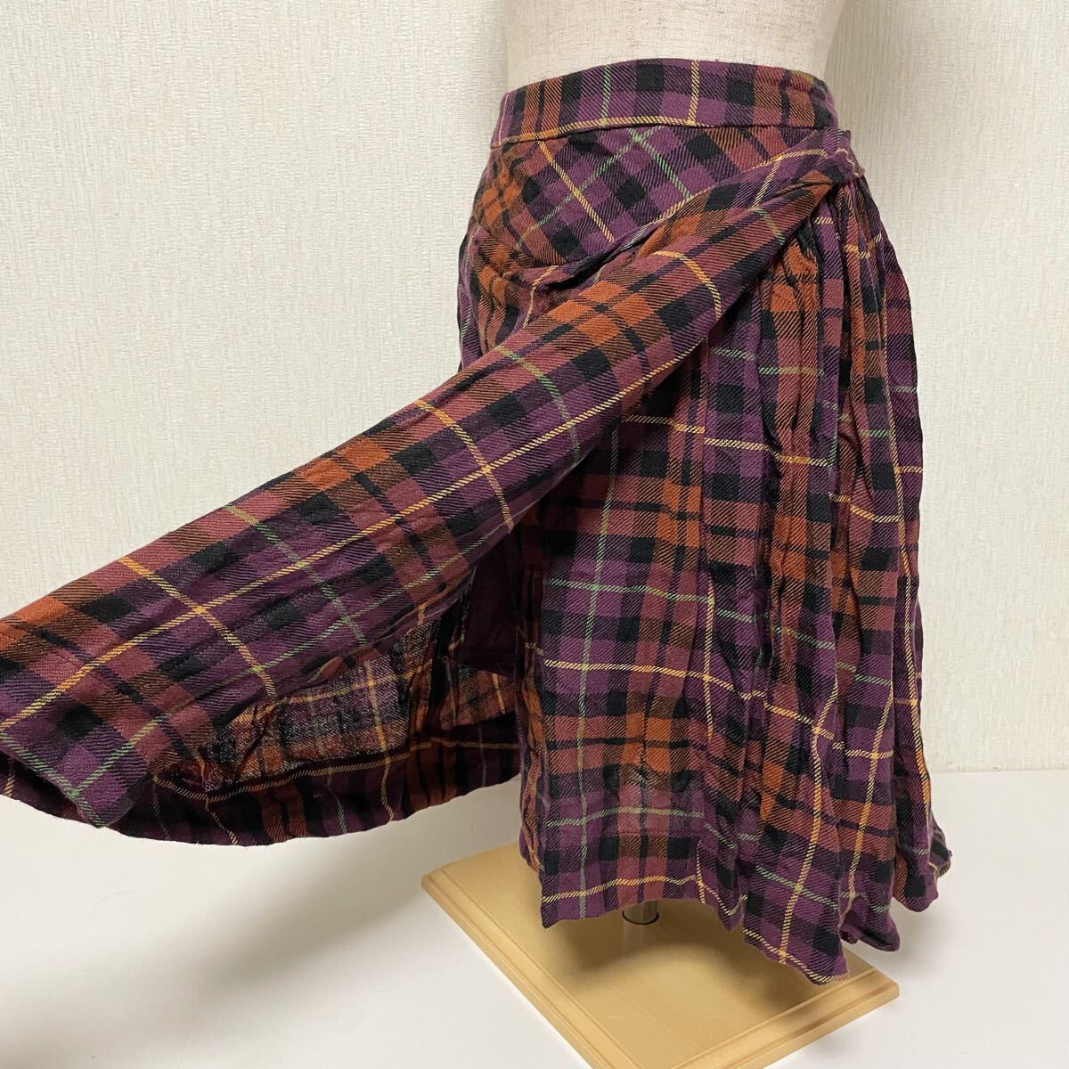 ヴィヴィアンウエストウッド 総柄 スカート 2 M レッドレーベル 変形 アシメ 即決 Vivienne Westwood ヴィヴィアンウエストウッド RED LABEL