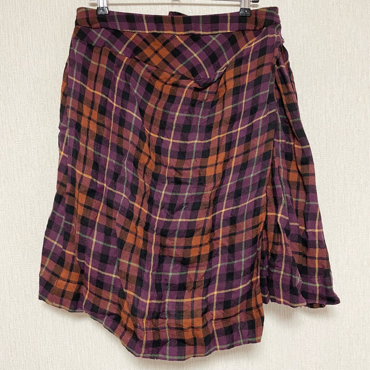 VIVIENNE WESTWOOD チェックアシンメトリミニスカト 【関税込】 即決 Vivienne Westwood ヴィヴィアンウエストウッド RED LABEL