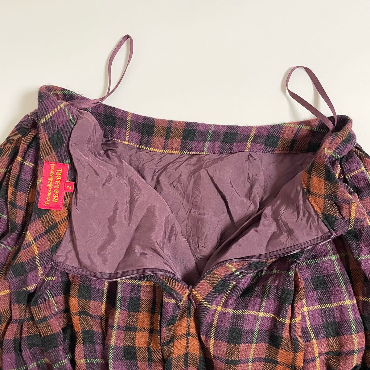 ヴィヴィアンウエストウッド 総柄 スカート 2 M レッドレーベル 変形 アシメ 即決 Vivienne Westwood ヴィヴィアンウエストウッド RED LABEL