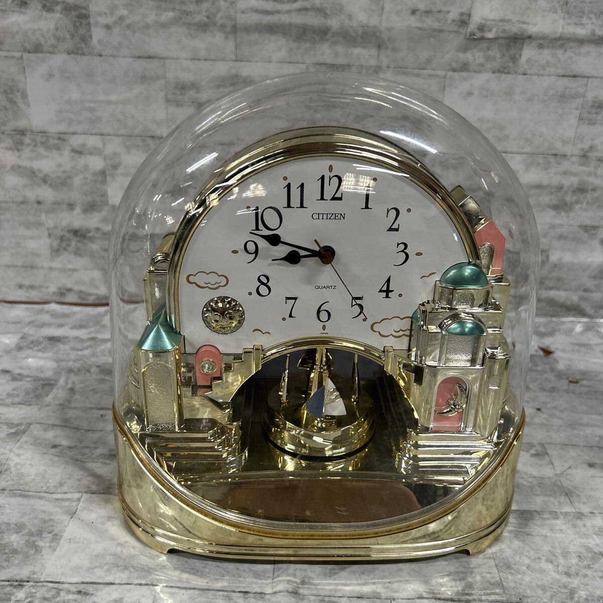 SKAM-1654 ▲ 置き時計 CITIZEN シチズン 置時計 インテリア QUARTZ クォーツ 電池なし 通電のみ確認済み
