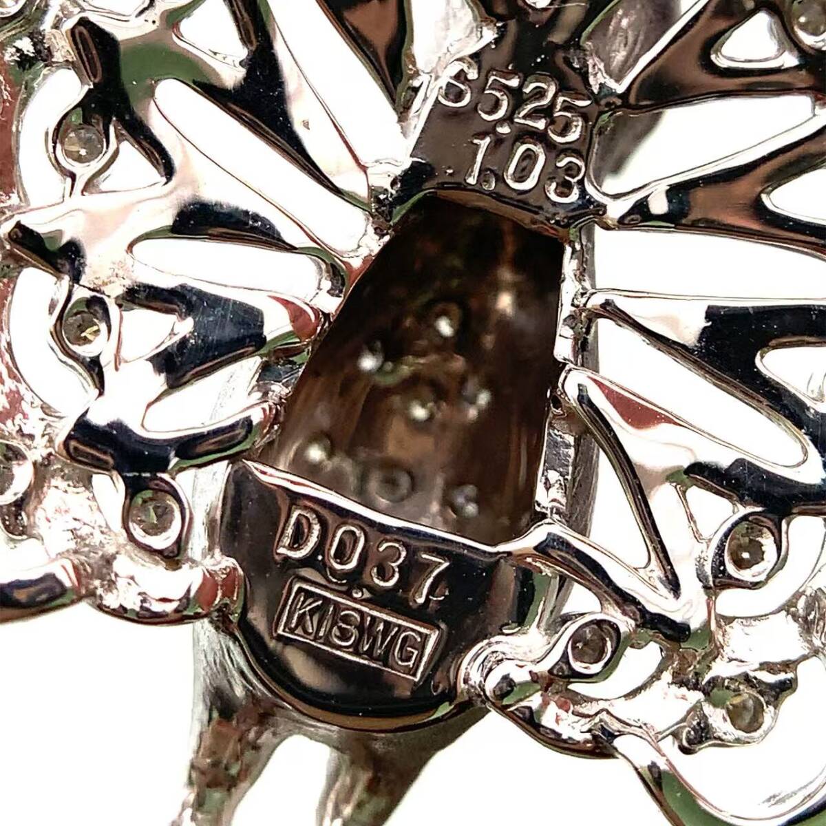 23193 クジャク ペンダント ブローチ ピンクサファイヤ 6.28ct ダイヤモンド ホワイトゴールド 18.3g_画像5