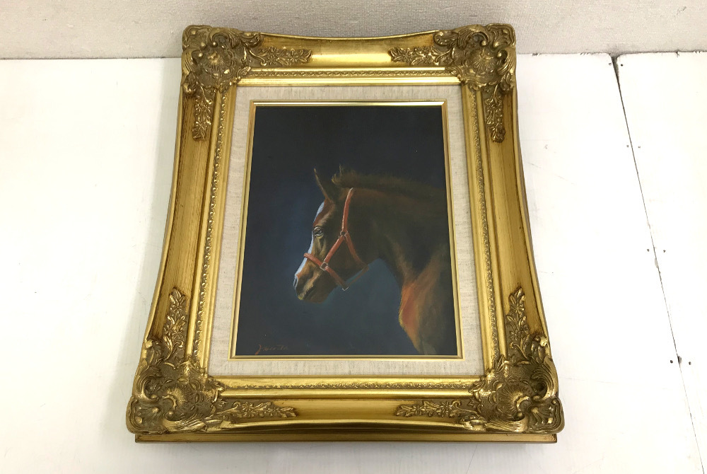 . рисовое поле .. подлинный произведение [.]4 номер 1993 год изначальный JRA style учитель лошадь. художник лошадь картина рамка ( ширина 414mm высота 507mm толщина 95mm) Гиндза три . покупка час с коробкой 
