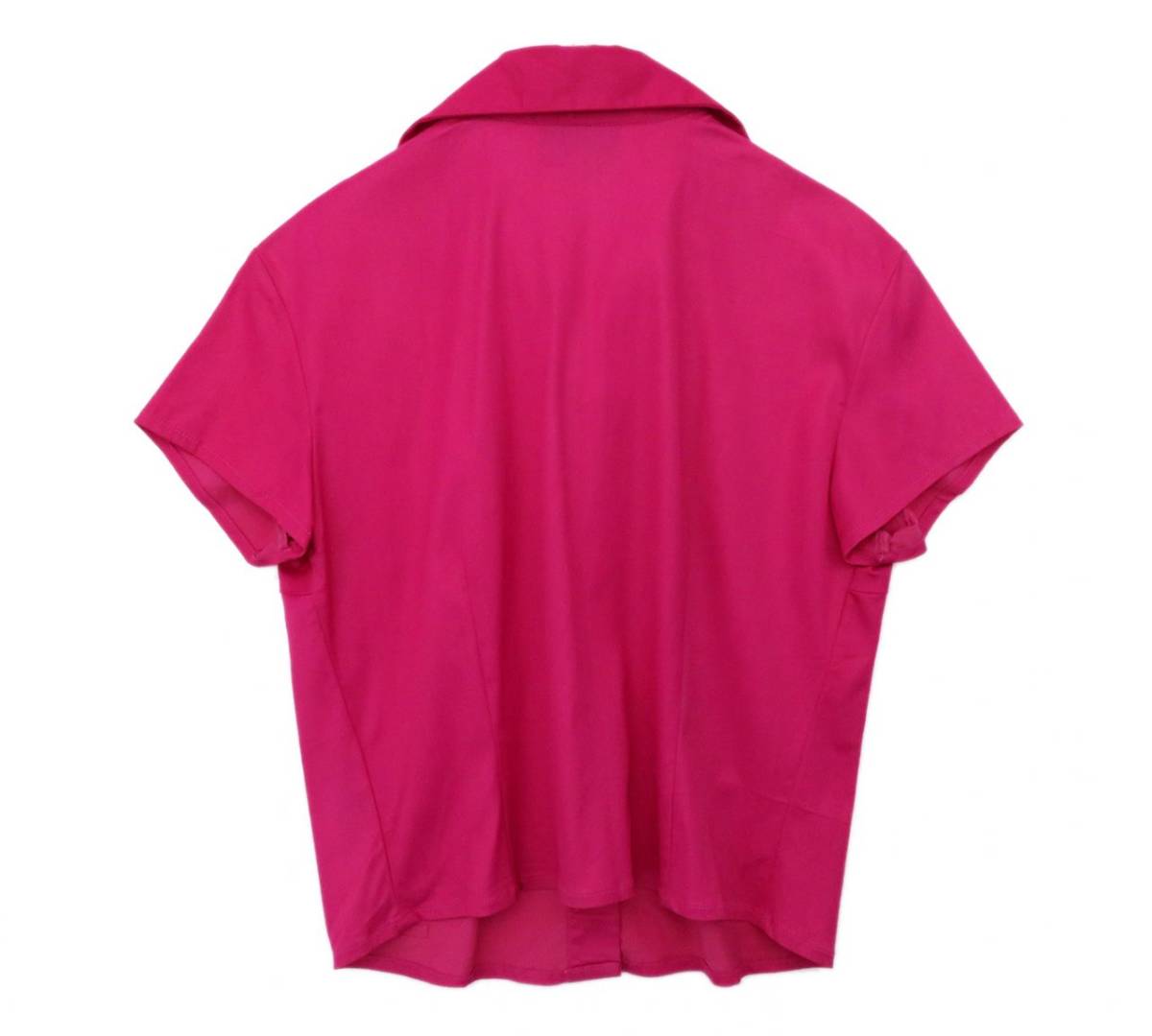 3589 beautiful goods FENDI Fendi stretch short sleeves shirt blouse Italy made 42 pink rare color Vintage kala Full color 