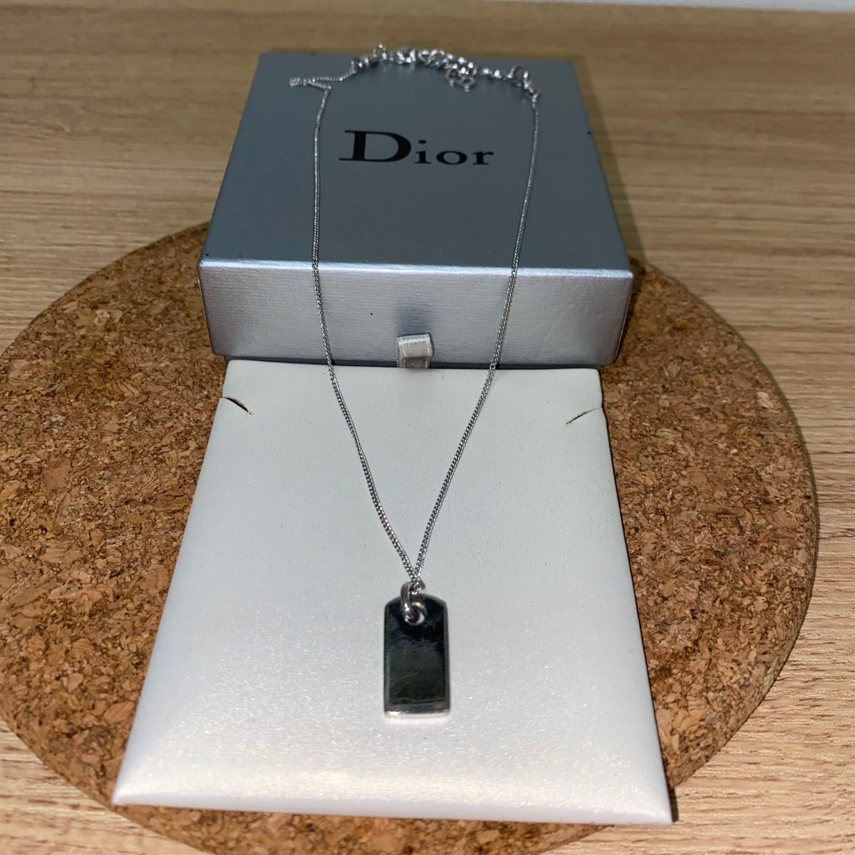 【シルバーで魅せる♪】DIOR★プレートペンダント ネックレス クリスチャンディオール Dior Christian ネックレス・ペンダント
