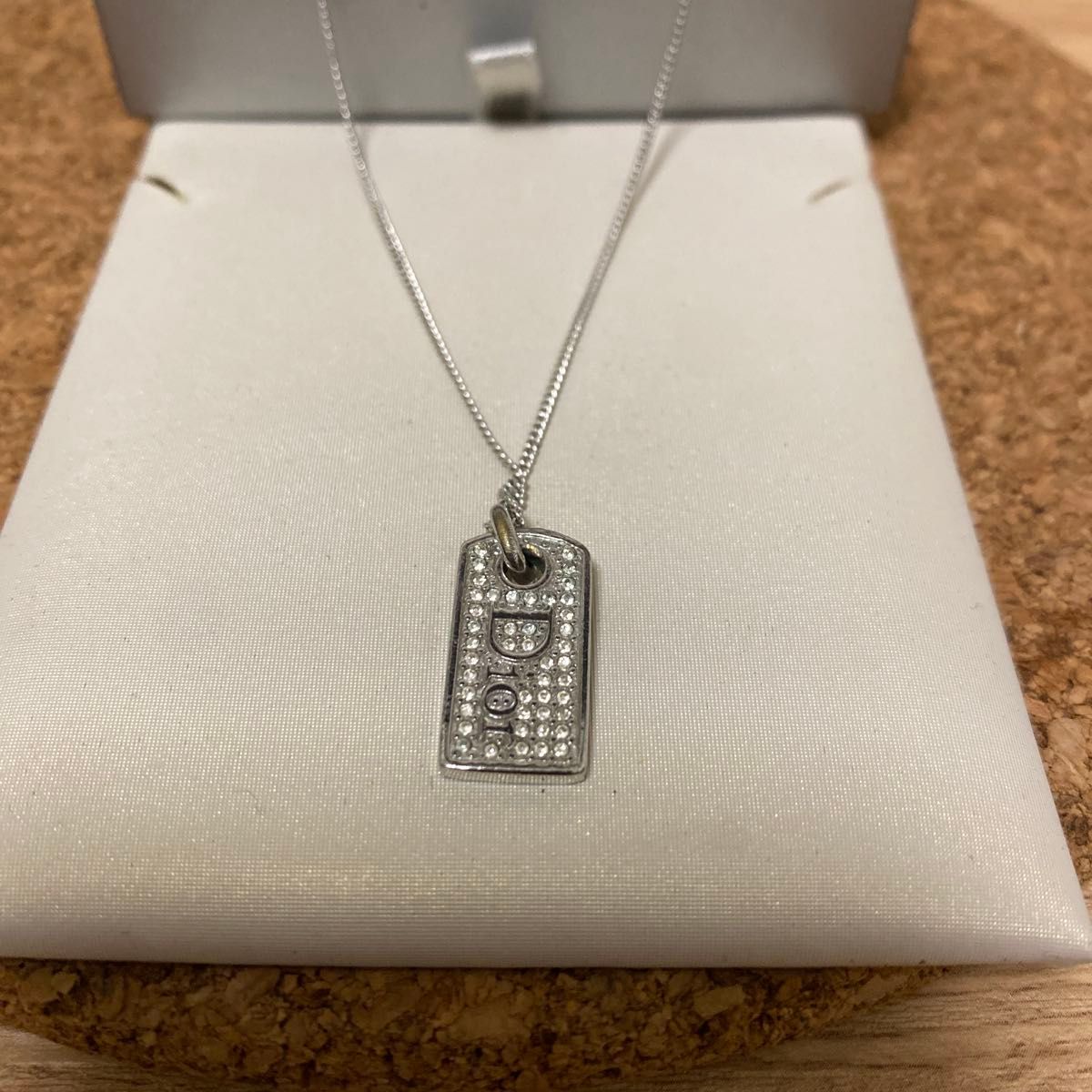 【シルバーで魅せる♪】DIOR★プレートペンダント ネックレス クリスチャンディオール Dior Christian ネックレス・ペンダント