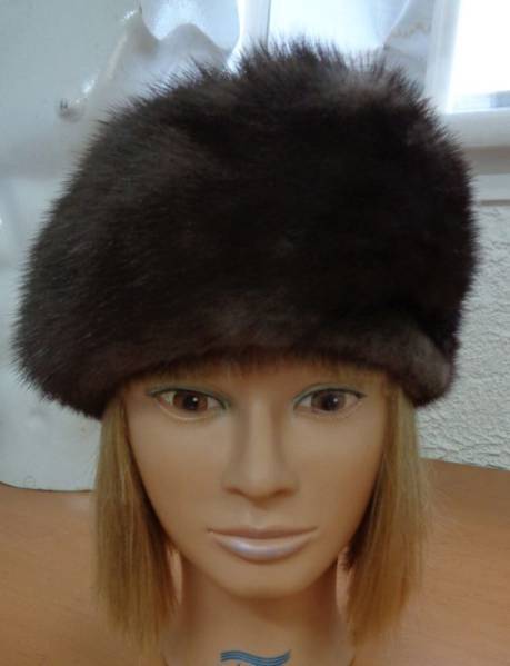 ルテーシャ・ミンク毛皮ファーハット　帽子　サイズ51cm