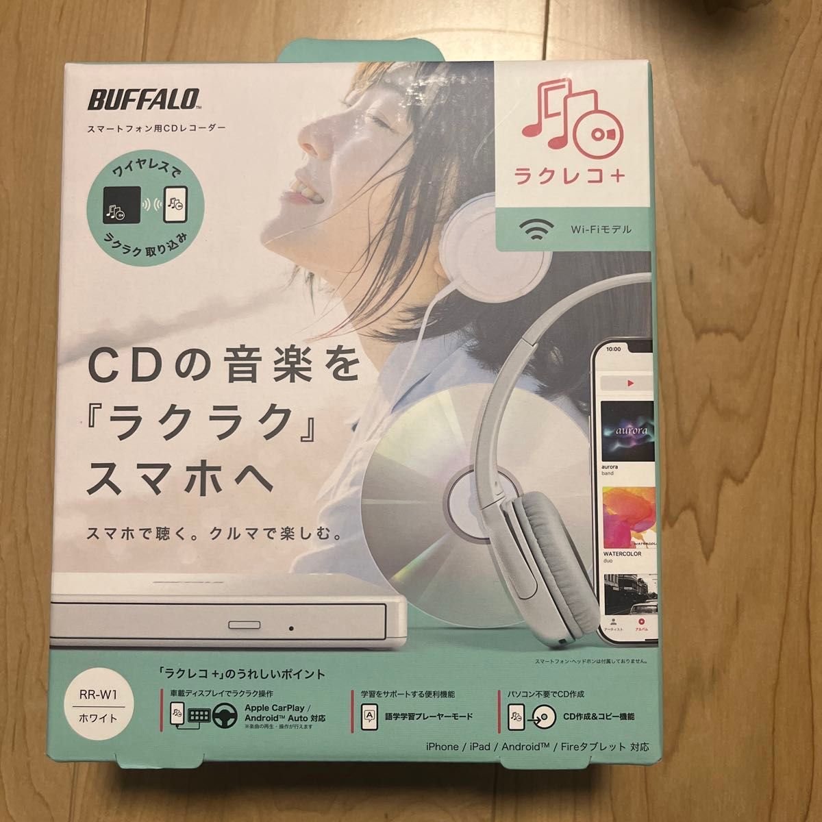BUFFALO ラクレコ 新品未使用 未開封 BUFFALO スマートフォン用CDレコーダー ラクレコ+ RR-W1