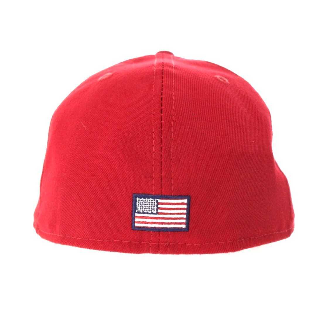 Metropolitan USA 58サイズ メトロポリタン NEW ERA ニューエラ 59FIFTY フラッグロゴ刺繍 キャップ 赤 ユニセックス帽子