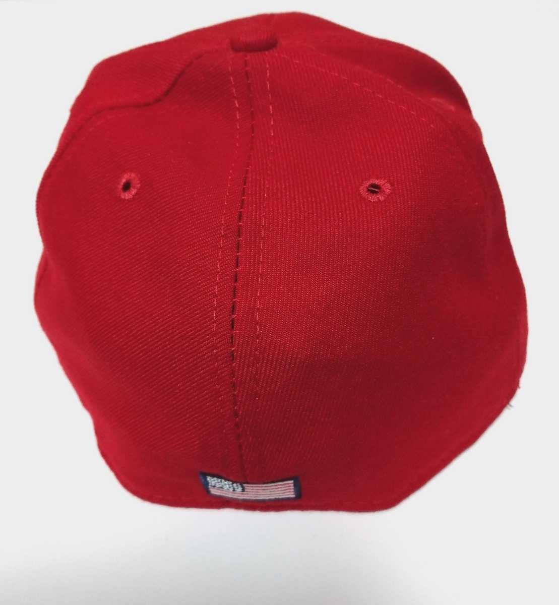 Metropolitan USA 58サイズ メトロポリタン NEW ERA ニューエラ 59FIFTY フラッグロゴ刺繍 キャップ 赤 ユニセックス帽子_画像5