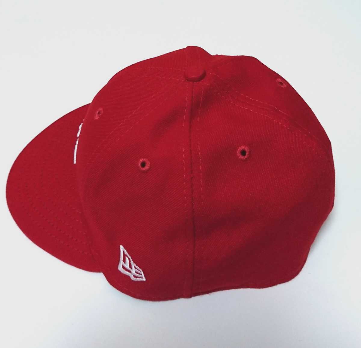 Metropolitan USA 58サイズ メトロポリタン NEW ERA ニューエラ 59FIFTY フラッグロゴ刺繍 キャップ 赤 ユニセックス帽子_画像3