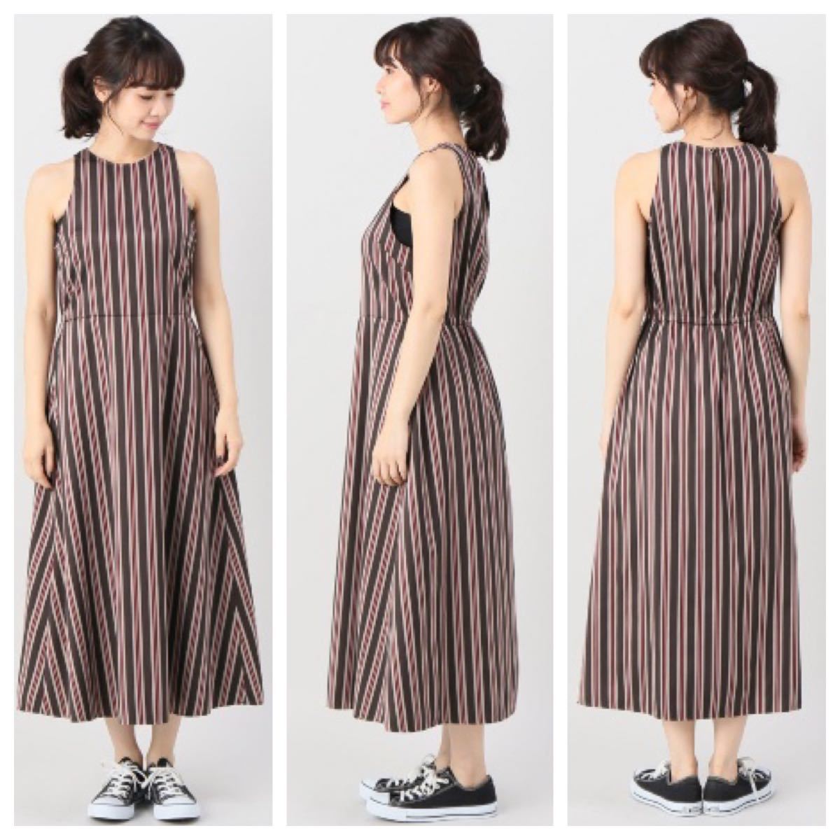 Paypayフリマ スローブイエナ Slobe Iena ロング ワンピース ブラウン ストライプ Paypayフリマ スローブイエナ Slobe Iena ロング ワンピース ブラウン ストライプ