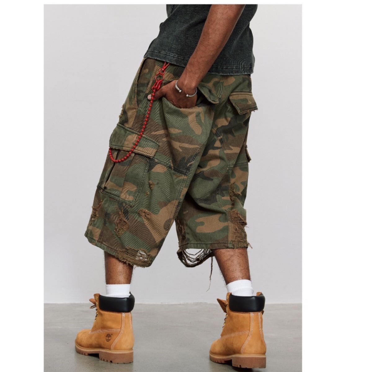 ミリタリー カーゴパンツ ハーフパンツ ビック 希少 HIPHOP Y2K 古着 フォロー割】 迷彩 パンツ ミリタリー カーゴパンツ メンズ y2k