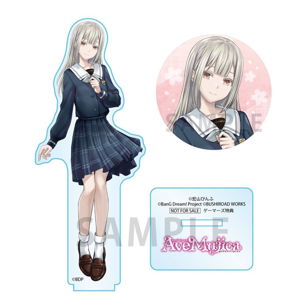 バンドリ! Ave Mujica アクリルスタンド 缶バッジ 若葉睦 3セット BanG Dream Ave Mujica -manuscriptus- 若葉睦 アクリル