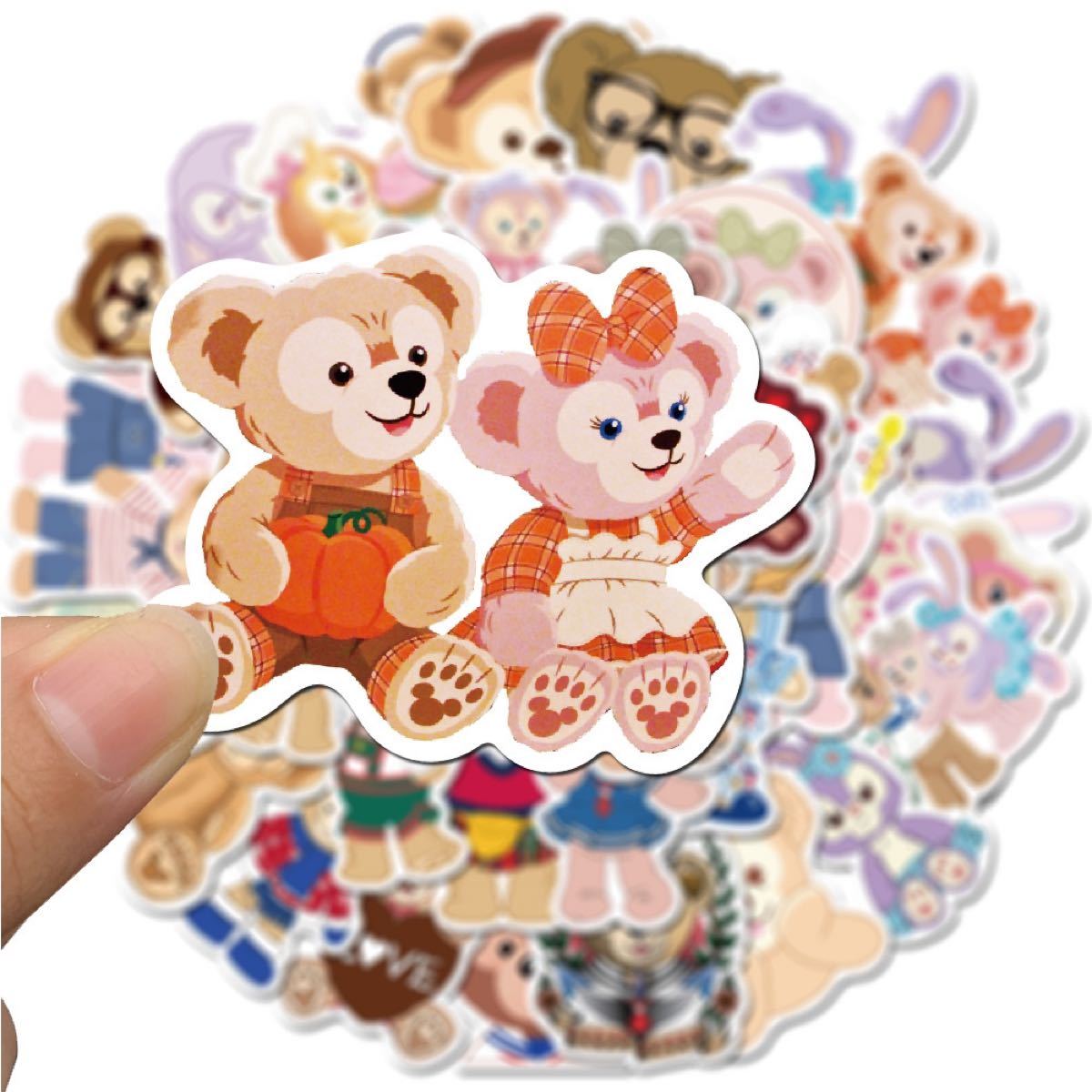 ダッフィー フレンズ 防水シール フレークシール 40枚セット被り ダッフィー フレンズ 防水シール フレークシール 40枚セット被り