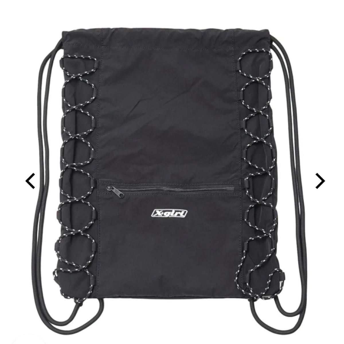 新品 エックスガール X-girl KNAPSACK ナップサック XG クロ 新品 エックスガール X-girl KNAPSACK ナップサック XG ブラック