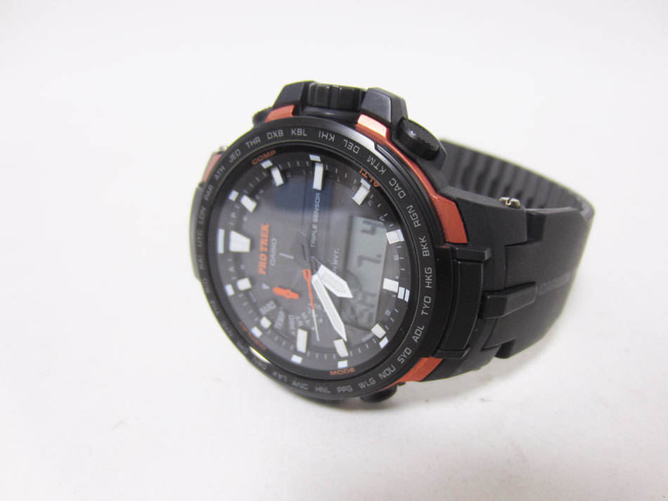 送料無料 CASIO カシオ PROTREK プロトレック トリプルセンサー タフ
