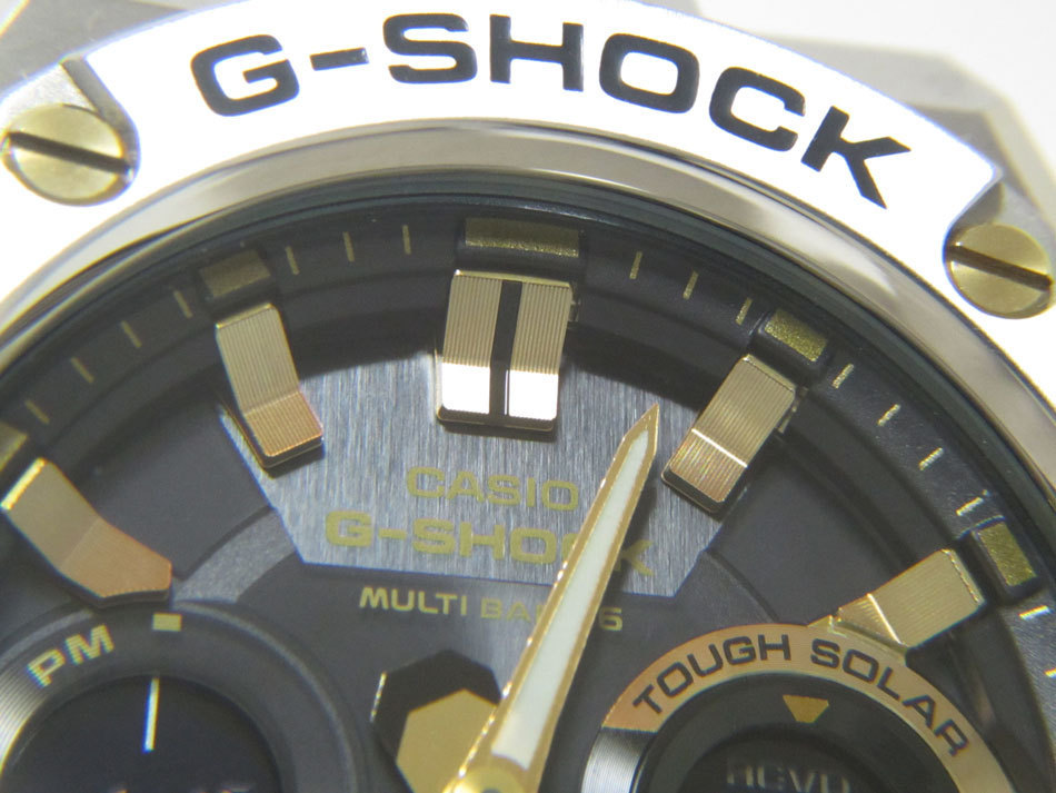 送料無料 CASIO カシオ G-SHOCK Gショック G-STEEL Gスチール メンズウォッチ タフソーラー 電波時計 腕時計 ゴールド GST-W110D-1A9JF_画像3