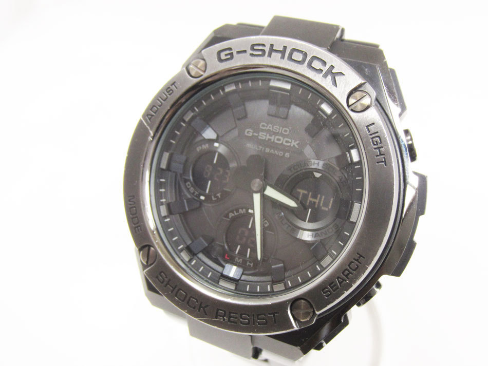 中古 送料無料 CASIO カシオ G-STEEL Gスチール 電波ソーラー メンズウォッチ 腕時計 タフソーラー GST-W110BD-1BJF