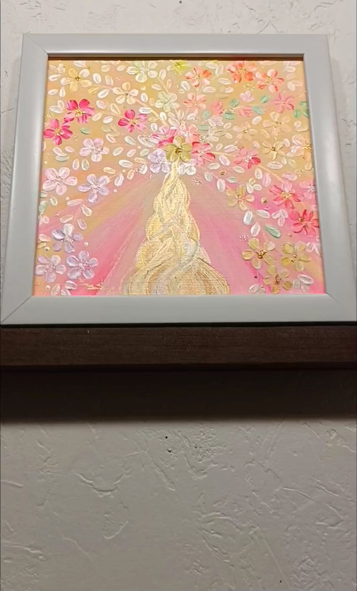 風水開運絵画*幸せの木 金のなる木 恋愛運 愛情 金運 仕事運 くじ運 当選 インテリア ギフト 置物 花の絵 癒し 幸せ絵画