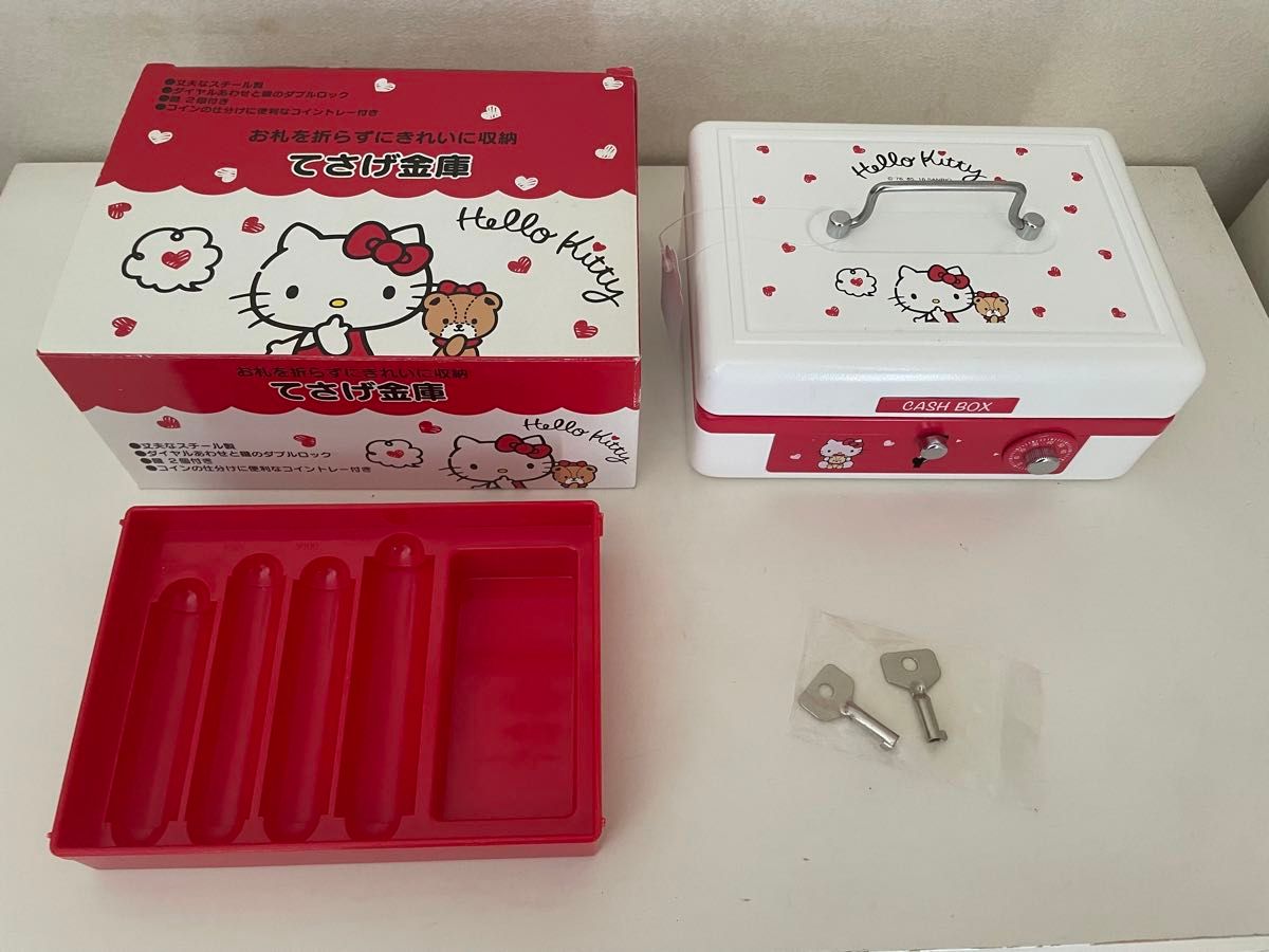 ハローキティ てさげ金庫 キティ サンリオ キャッシュボックス 未使用 ハローキティ てさげ金庫 キティ サンリオ キャッシュボックス