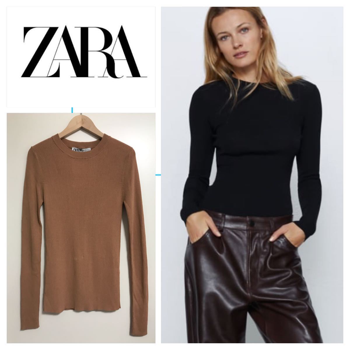 Yahoo!オークション - 新品 ZARA リブニットセーター クルー Yahoo!オークション - 新品 ZARA リブニットセーター クルー