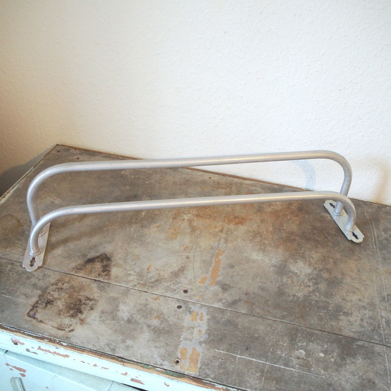 rare France antique aluminium towel hanger handrail is  truck industry series car bi- bow house old tool small articles hook castings wall shelves 