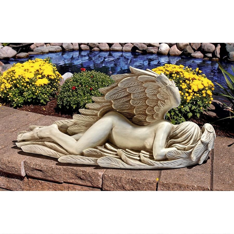 73cm悲しむ天使の像 インテリア置物洋風彫刻屋外アウトドアエクステリア雑貨飾り庭オブジェ西洋彫刻ガーデンエンジェル墓地天使像