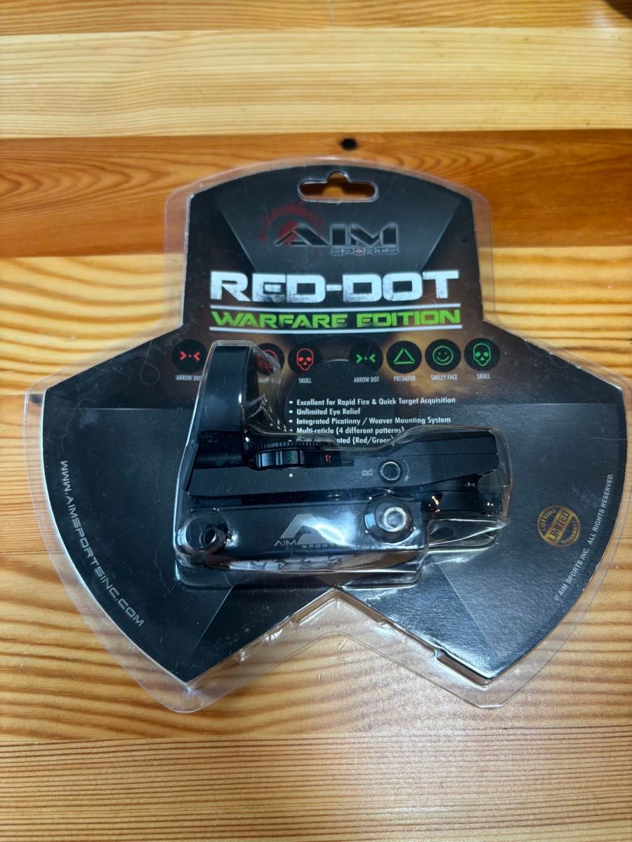 実物 AIM SPORTS 1X34mm ドットサイト 4種レティクル搭載 実物 AIM SPORTS 1X34mm ドットサイト レッドドット 4種
