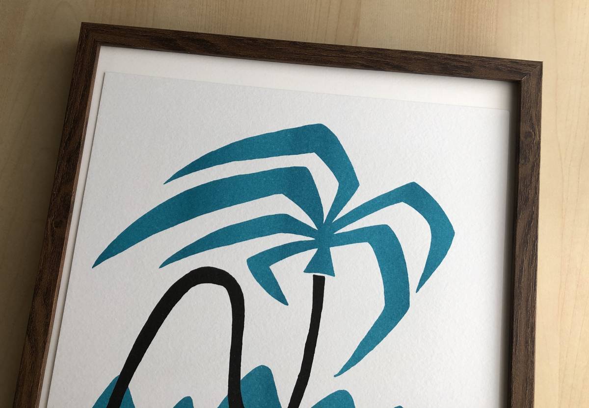 kj 額装品 花井祐介 シルクスクリーン サーフアート サーフィン