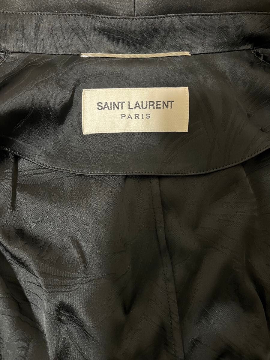 SAINT LAURENT 黒 ロング トレンチコートシャツ サイズ44 SAINT LAURENT 黒 ロング トレンチコートシャツ サイズ44|Yahoo
