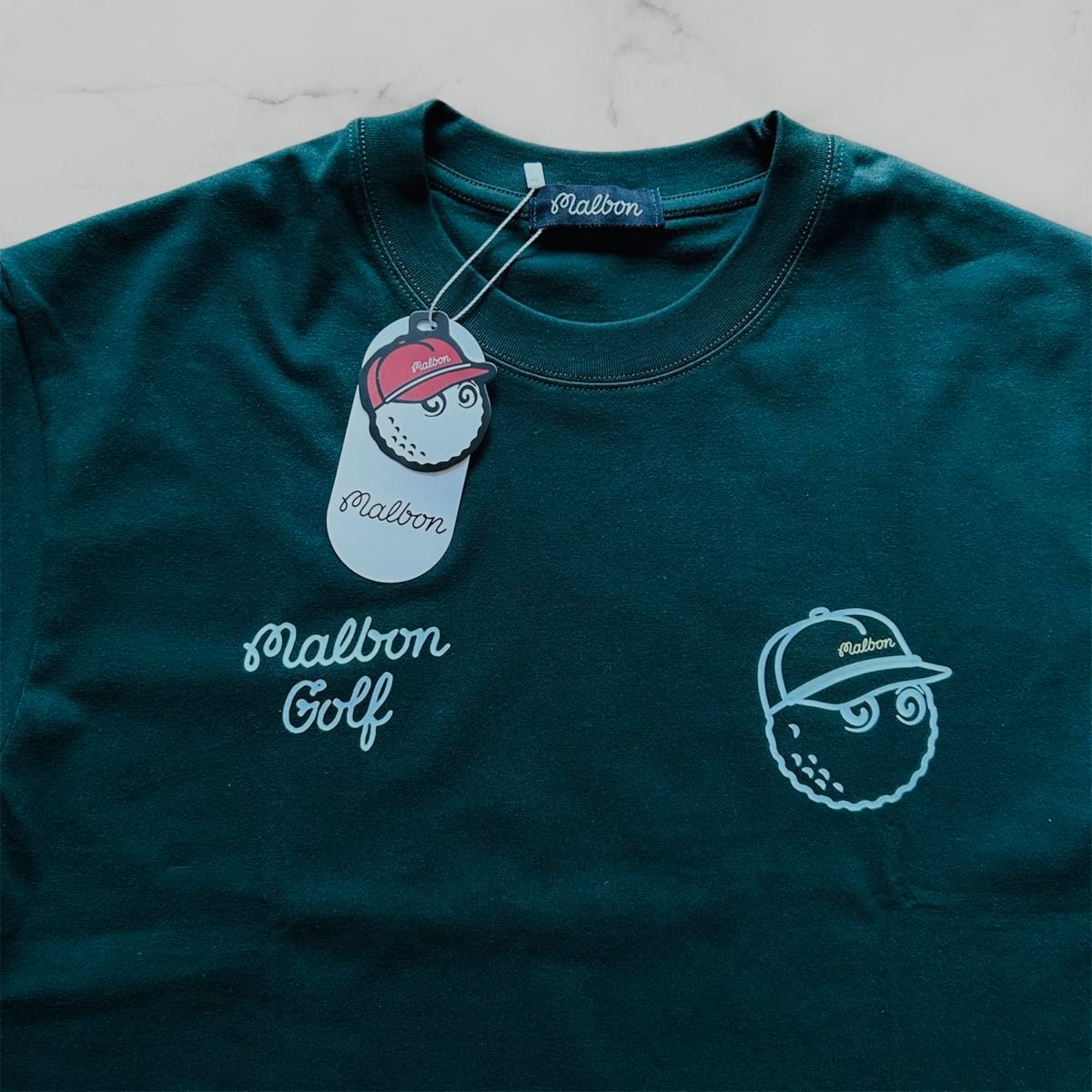 Malbon Golf Exploration Dept Tシャツ 半袖 2色 送料込み 新品未使用 Malbon Golf Tシャツ ダークグリーン 新品タグ付き