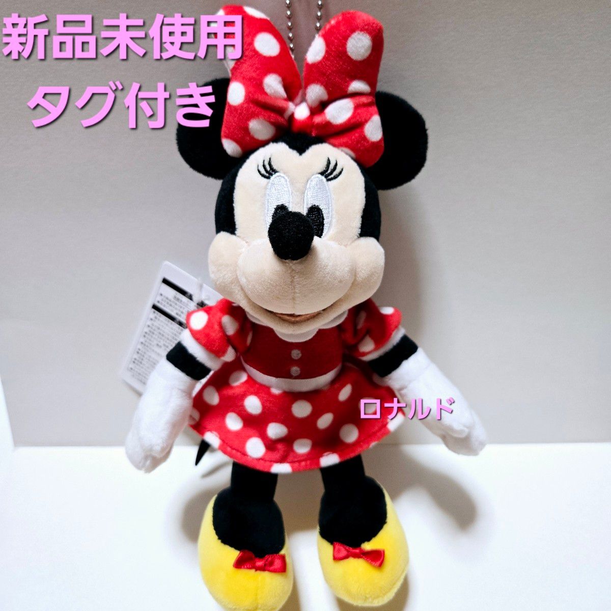 新品タグ付き 東京ディズニー ミニー ぬいぐるみバッジ 東京ディズニーリゾート ぬいぐるみバッジ ミニー 水玉 ノーマル
