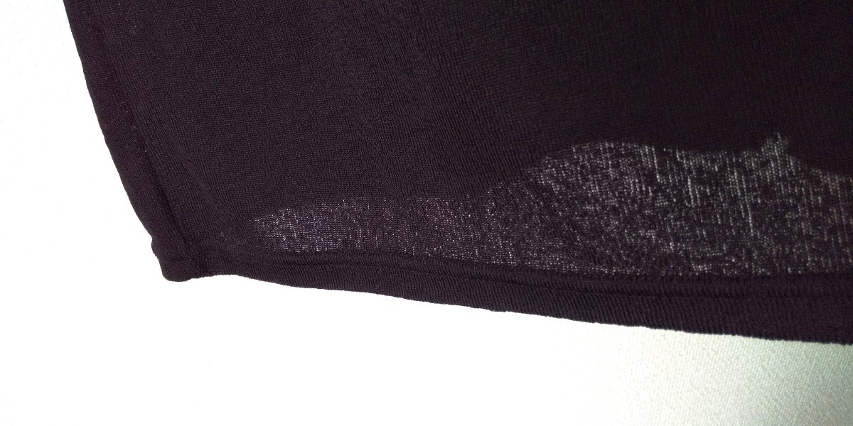 【美品】4L★半袖ニットトップス★黒★ゆったり涼しい♪シンプルデザイン Tシャツ