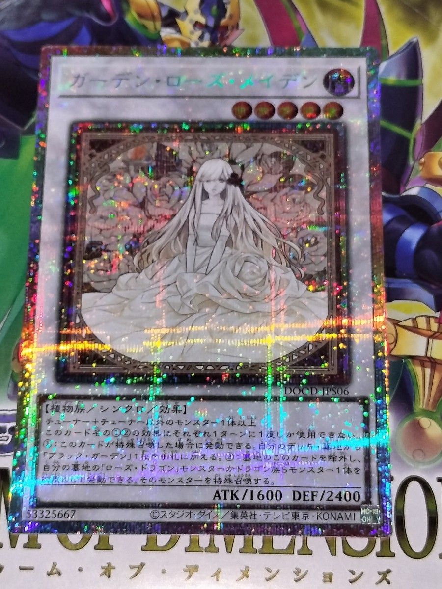 遊戯王 ガーデンローズメイデン プリズマ 絵違い プリシク 遊戯王 ガーデンローズ・メイデン プリズマティックシークレット