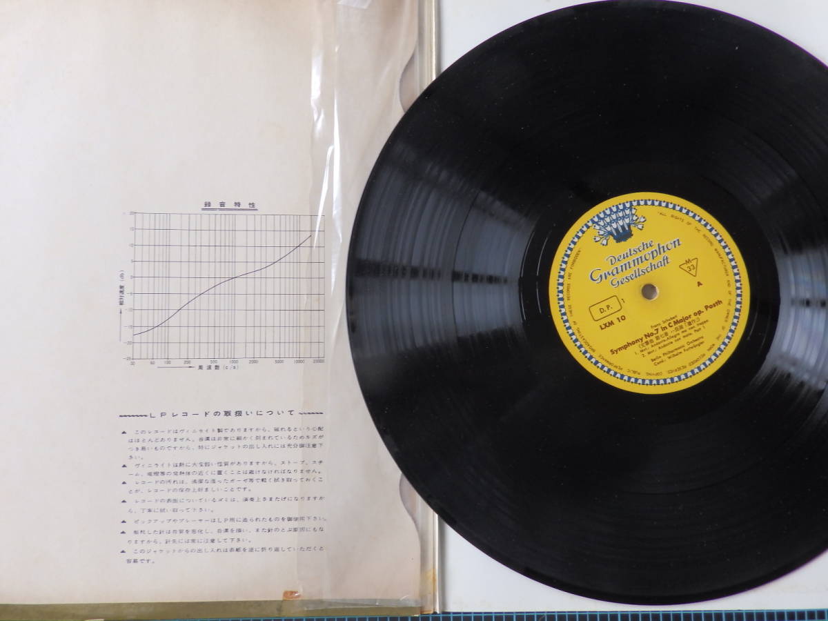 【日・DGG盤】フルトヴェングラー指揮・シューベルト・交響曲 第７番（９番）（遺作）・1958年発売の極厚フラット盤_画像2