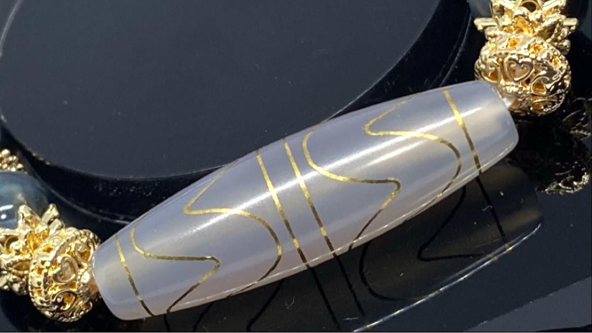 皇オススメ❣️白魔術金虎ターコイズ✨power ring 高品質 虎牙金線天珠 ホワイトタイガーアイ 魔除け 勝負運 財運