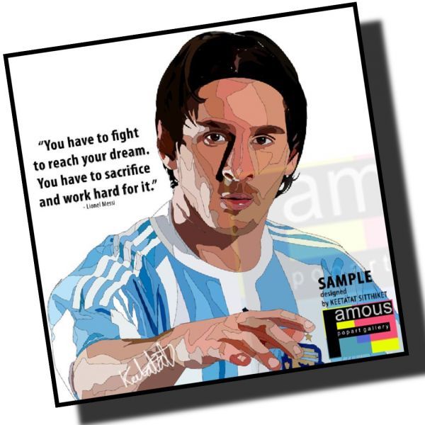 最高品質の サッカー アルゼンチン代表 レオ メッシ アートポスター A4