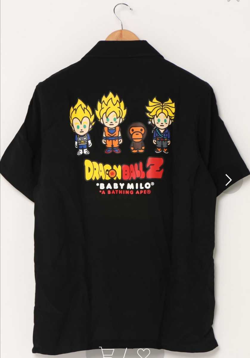 完売品 新品 BAPE DRAGONBALL Z Lサイズ シャツ 半袖 A BATHING APE エイプ ドラゴンボール 鳥山明 日本限定 悟空 ベジータ トランクシュプ_画像1