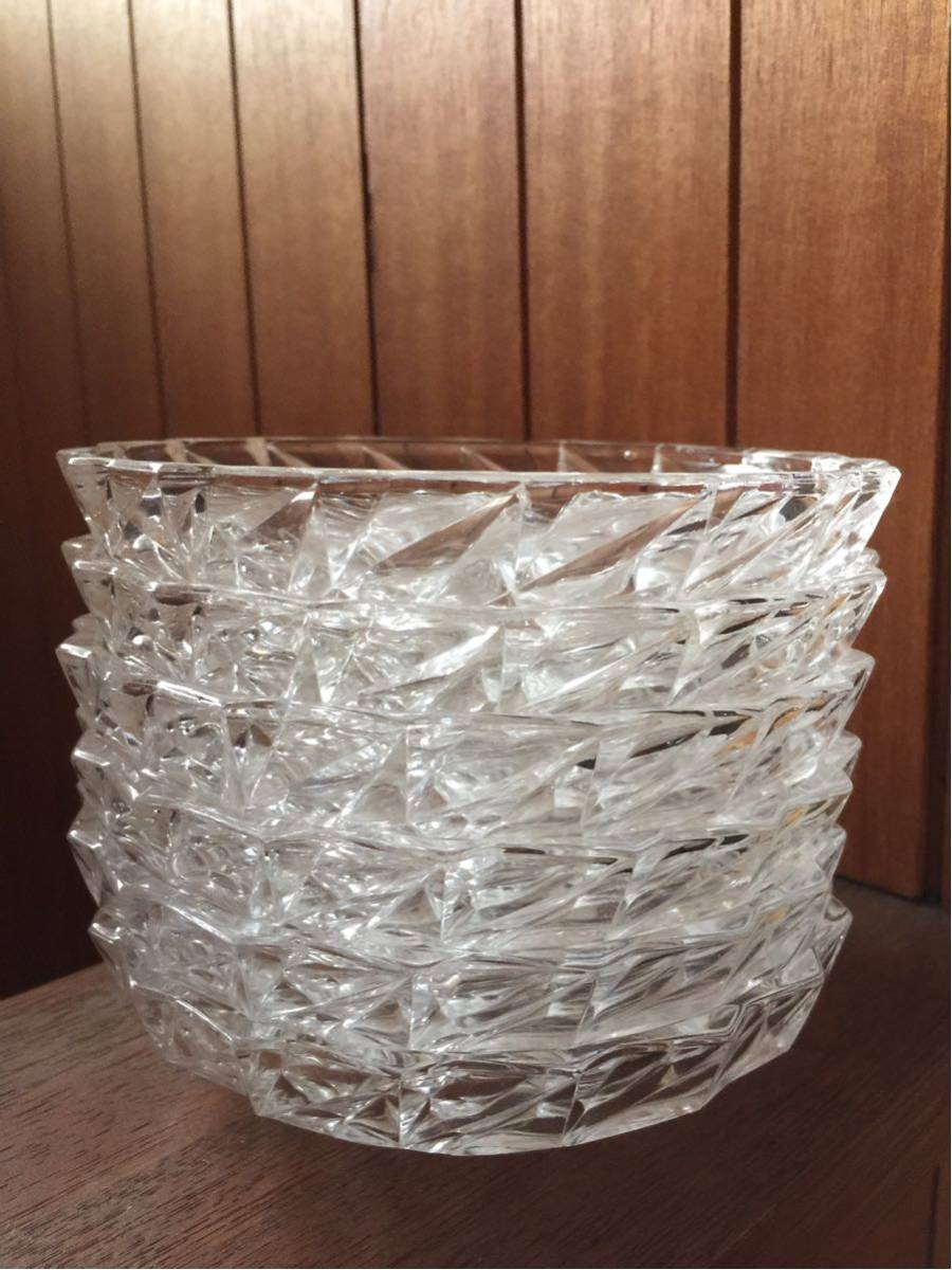 クリスタルガラス　食器　大皿　サラダプレート1枚取り皿6枚 計7点セット ヴィンテージ　美品_画像4
