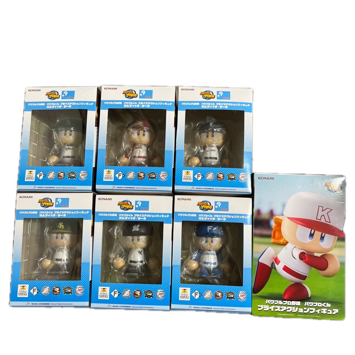 パワプロくん プライズアクションフィギュア パシフィック・リーグ 全種セット 7点セット パワプロくん プライズアクションフィギュア